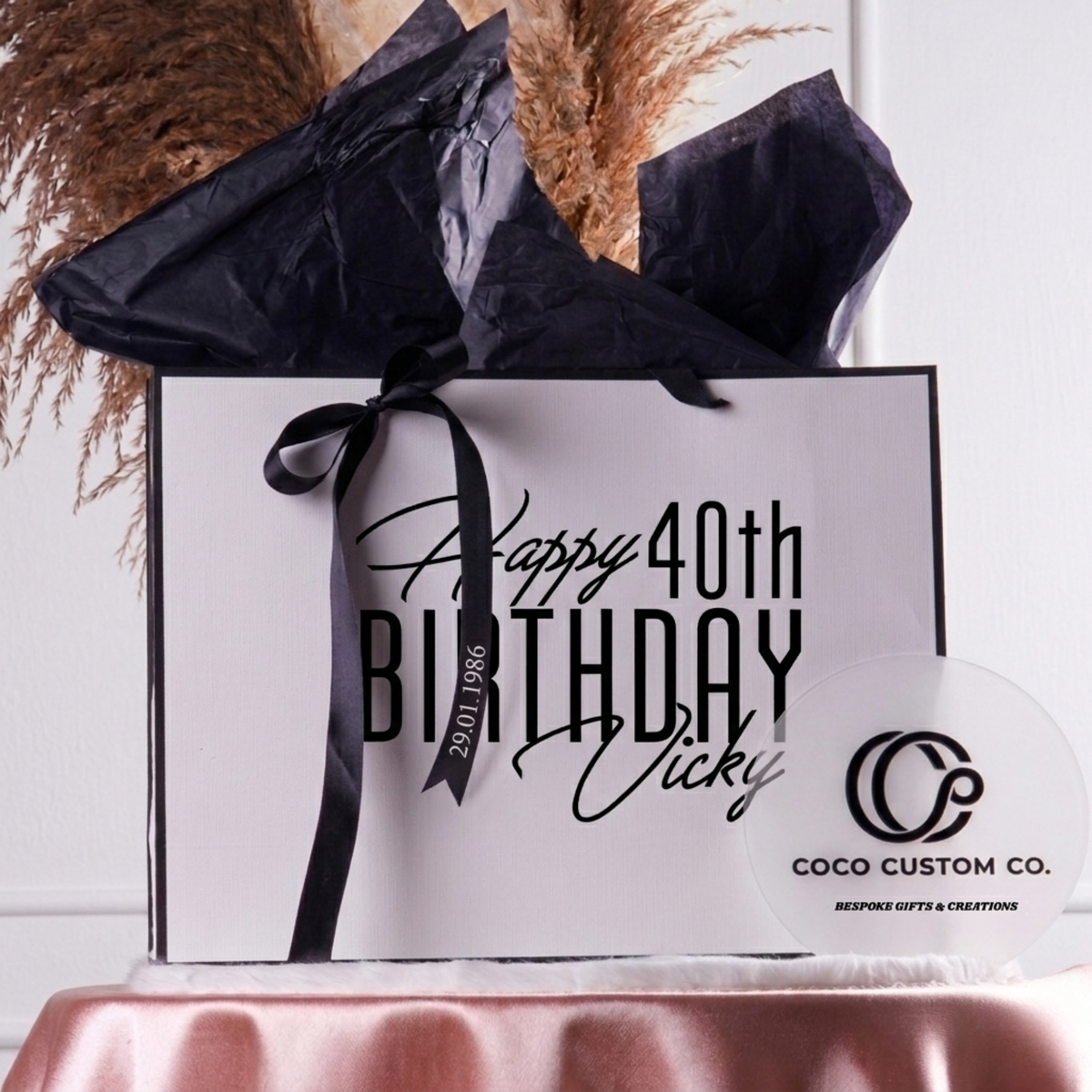 Custom Occasion Gift Bag & Ribbon