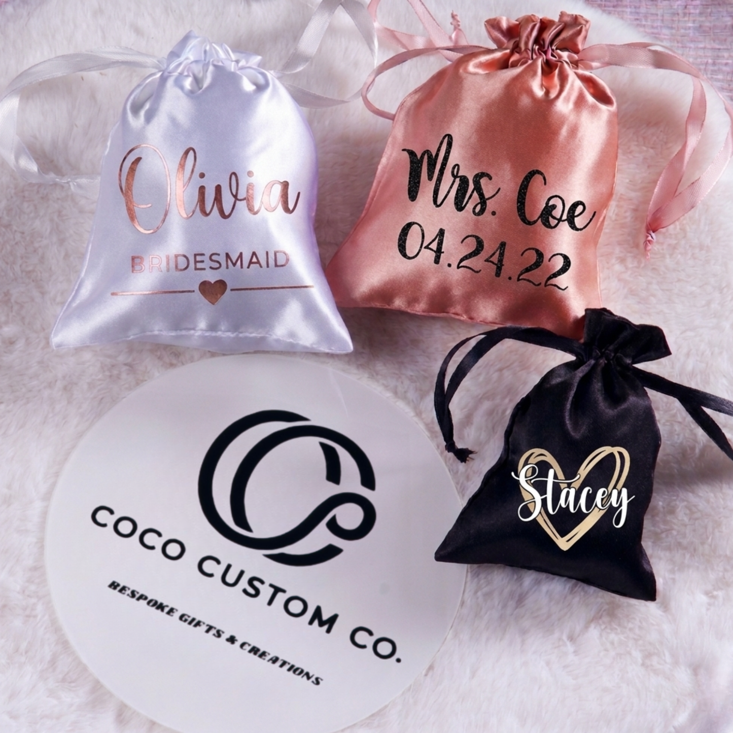 Bespoke Satin Bridal/Bachelorette Bag