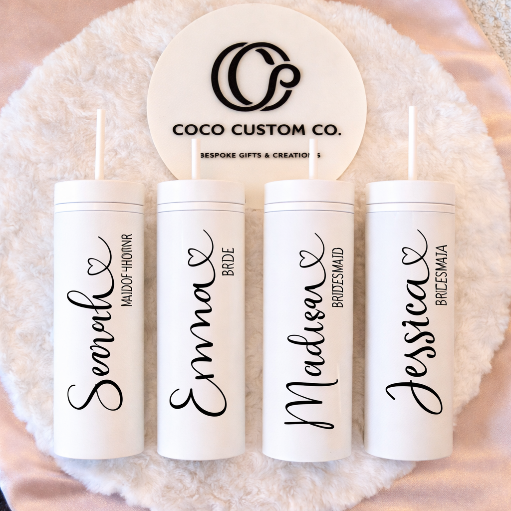 Bespoke Bride Squad Bottle & Straw