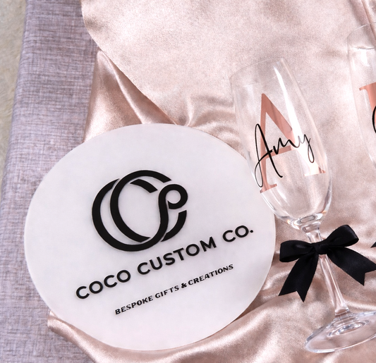 Set Of Custom Champagne Glasses