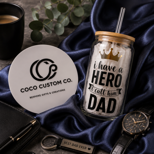 Custom Father's Day Can Glass