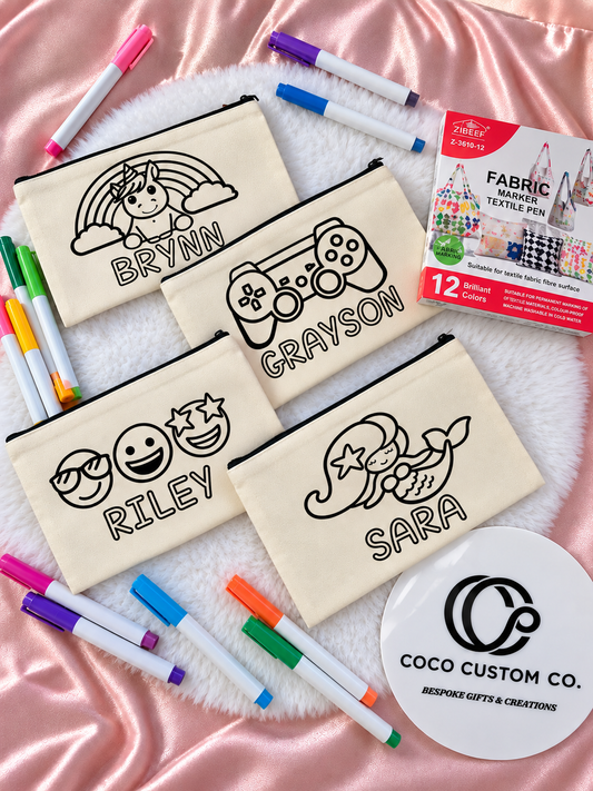 Custom Colouring In Pencil Bag