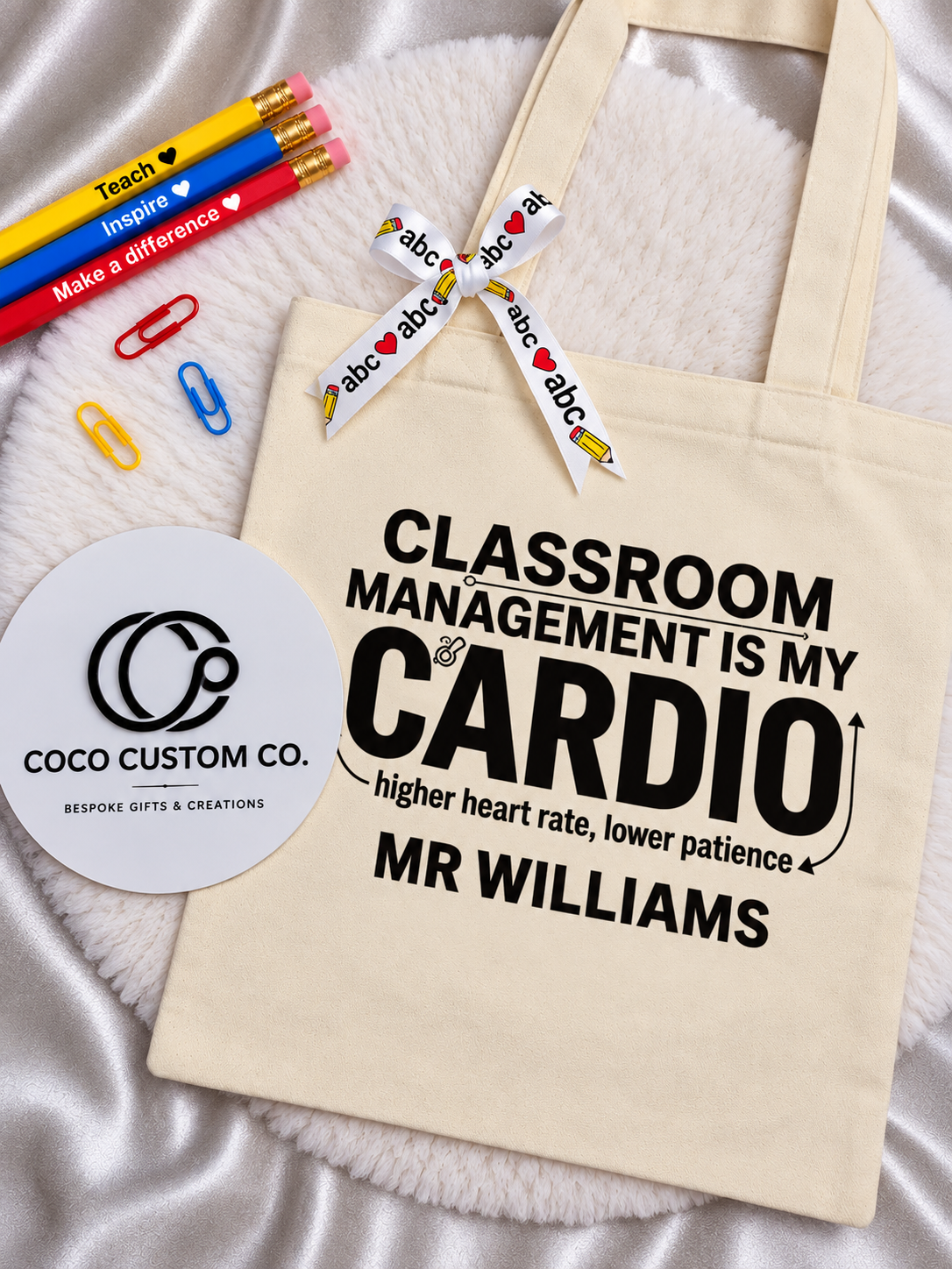 Teacher's Custom Cotton Tote Bag