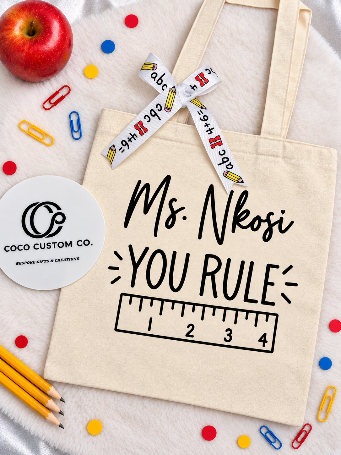 Teacher's Custom Cotton Tote Bag