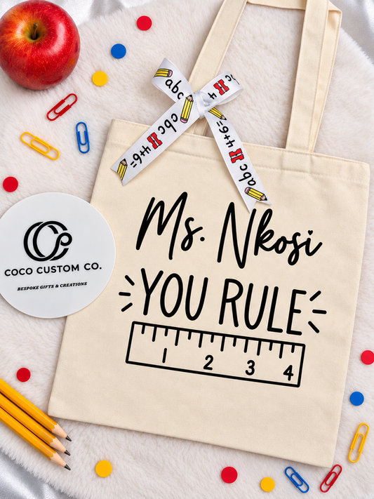 Teacher's Custom Cotton Tote Bag