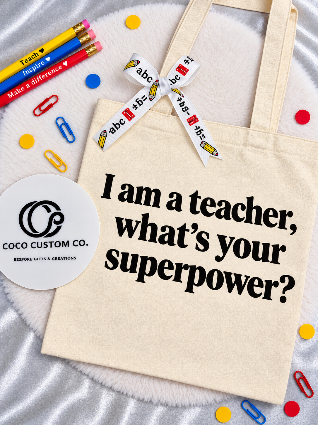 Teacher's Custom Cotton Tote Bag