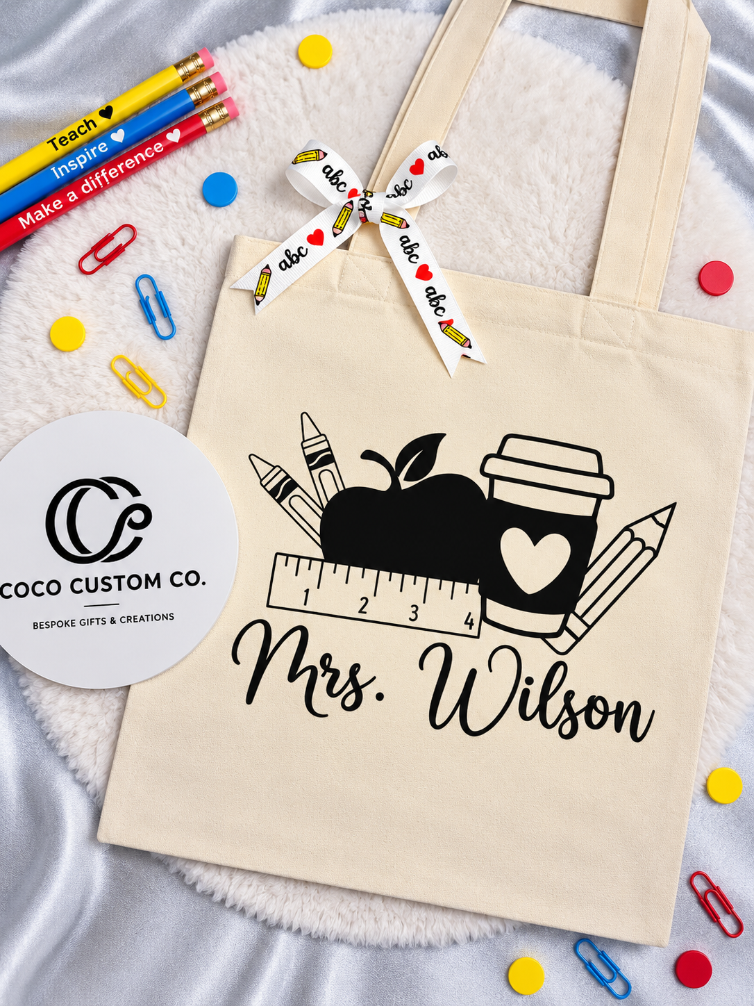 Teacher's Custom Cotton Tote Bag