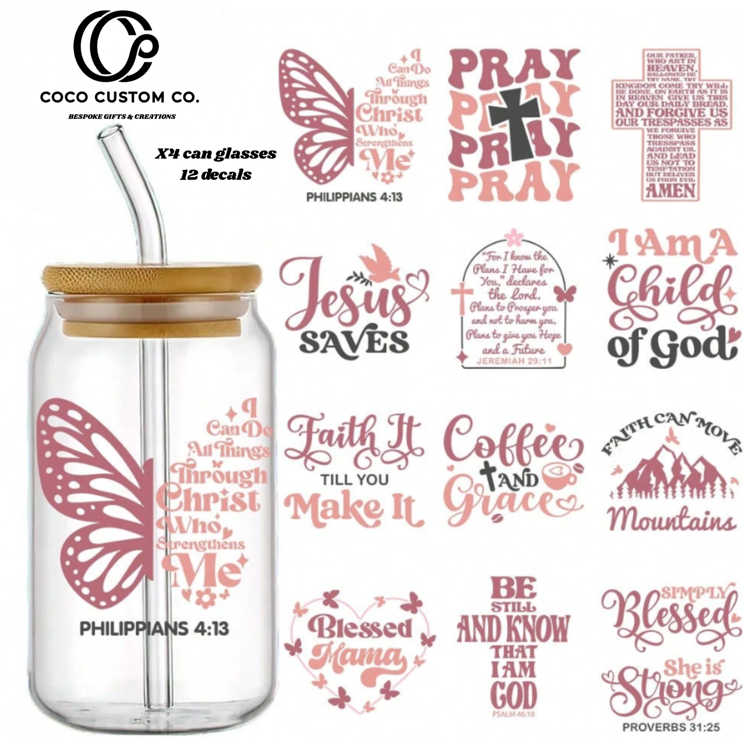 DIY Creative Can Glass Kit - 4 Glasses