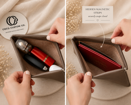 Custom Vegan Leather Magnetic Pouch